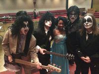 Hanging out with 'Kiss' at a fine arts ball