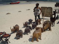 Mombasa beach enjoying African Curvings.