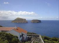 My former residence in Lajes, Terceira Island, Azores Archpeligo, Portugal looking out over what is known as 'Split Rock' 