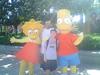 Hanging with the Simpsons and my nephew at Universal Florida