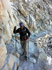 On the way up the trail to the summit of Mt Whitney