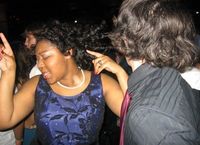 Getting my groove on at a formal.